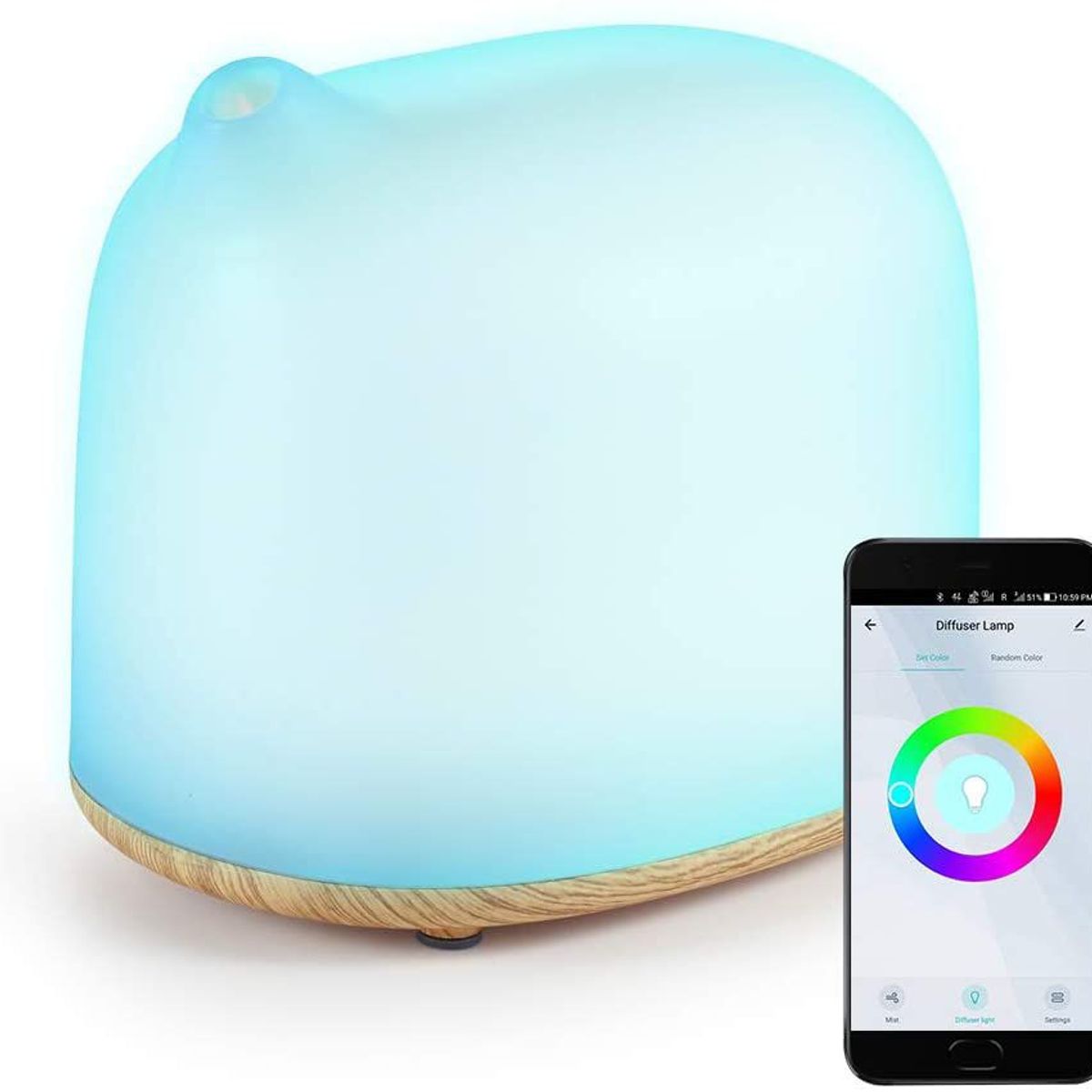 GENERICO - Lámpara  Difusor Inteligente  Wi-Fi