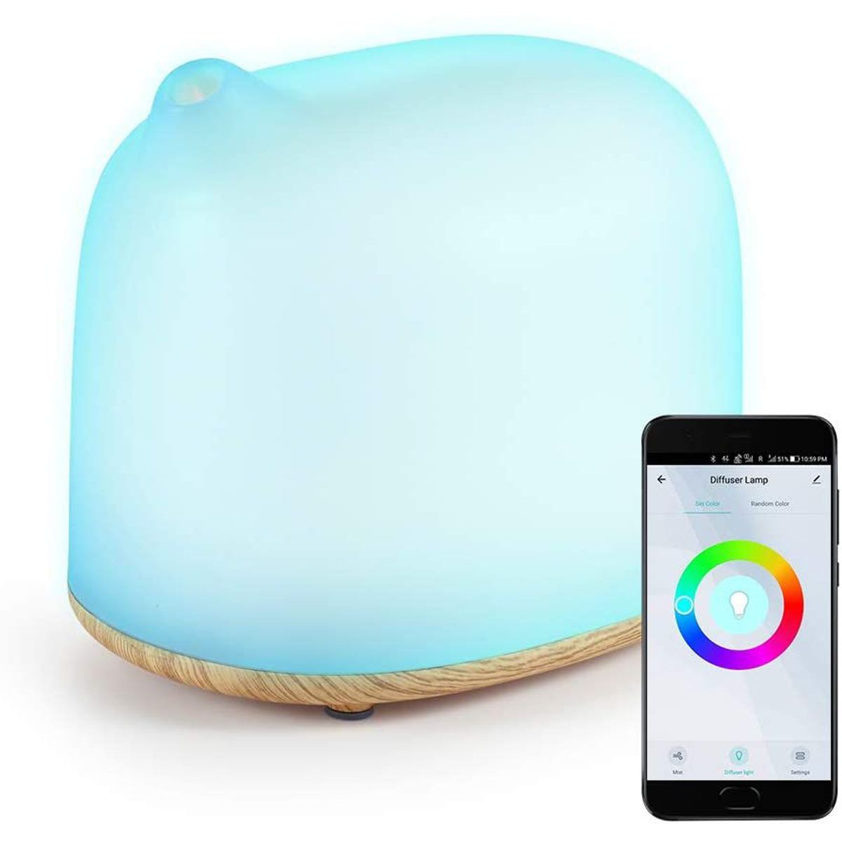 GENERICO - Lámpara  Difusor Inteligente  Wi-Fi