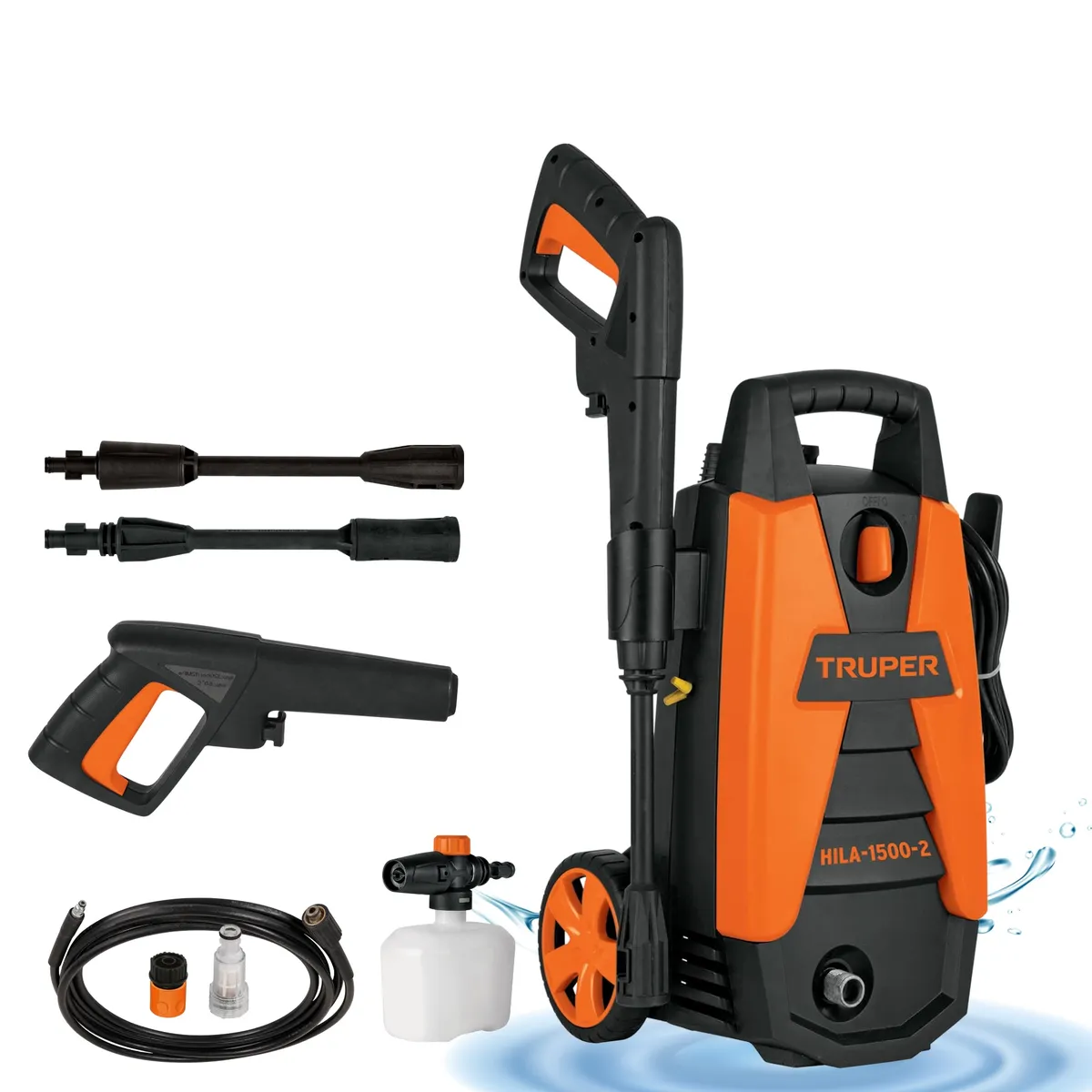 TRUPER - Hidrolavadora Eléctrica 1400W 1500 PSI HILA-1500-2 Truper