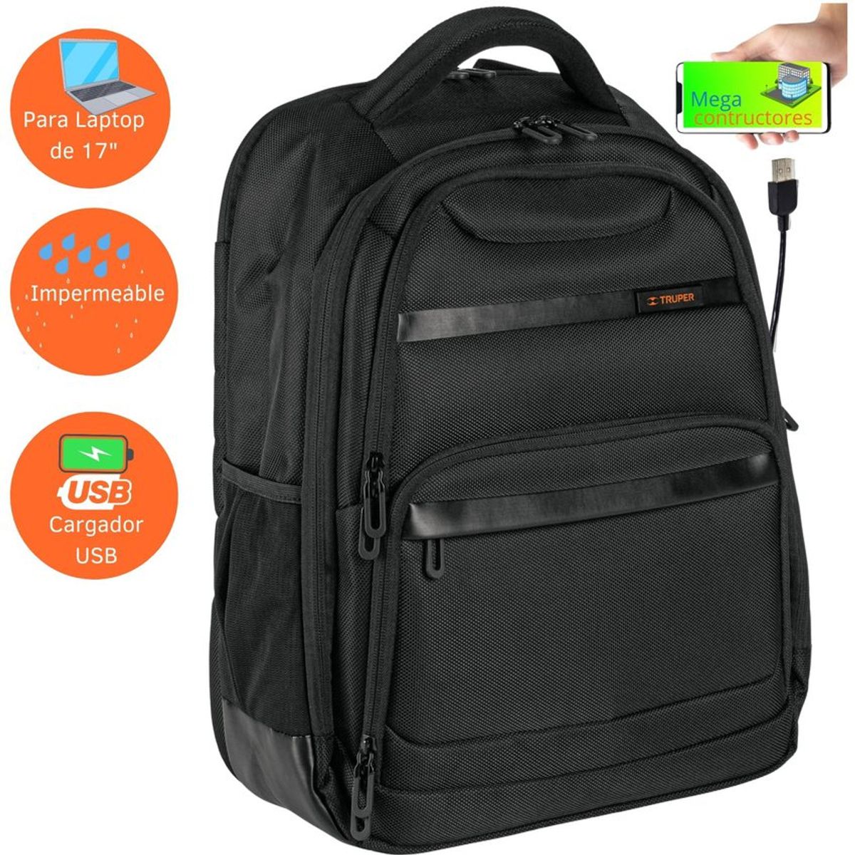 TRUPER - Mochila porta laptop truper