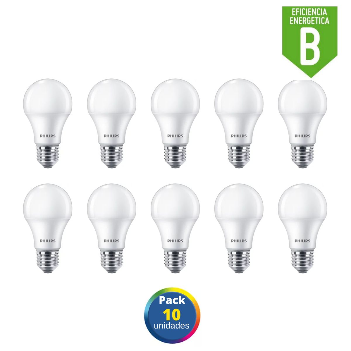 PHILIPS - Foco led philips 7w ecohome / pack 10 unidades
