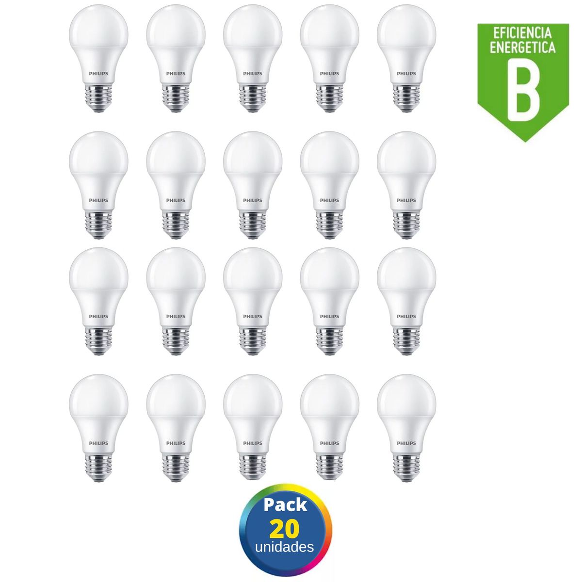 PHILIPS - Foco led philips 7w ecohome / pack 20 unidades
