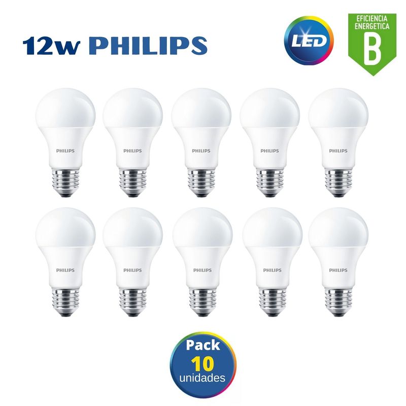 PHILIPS - Foco led philips 12w ecohome / pack 10 unidades