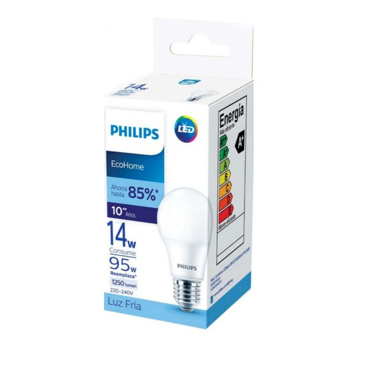 PHILIPS - Foco led philips 14w ecohome / pack 10 unidades - luz blanco