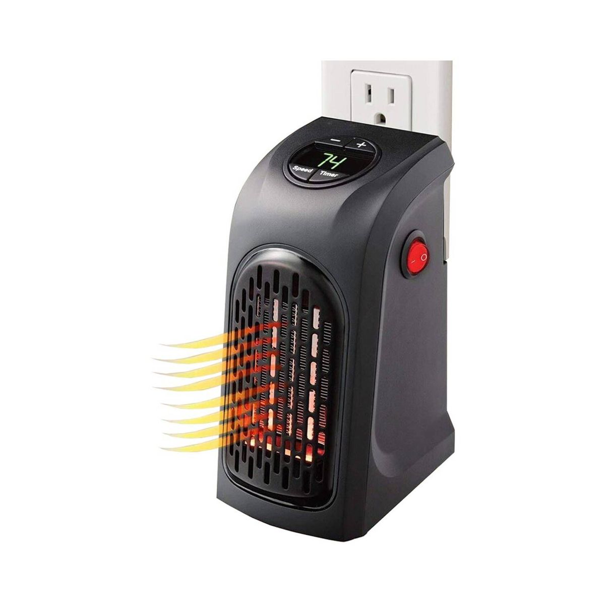 GENERICO - Calefactor Portatil Pared Digital Regulable