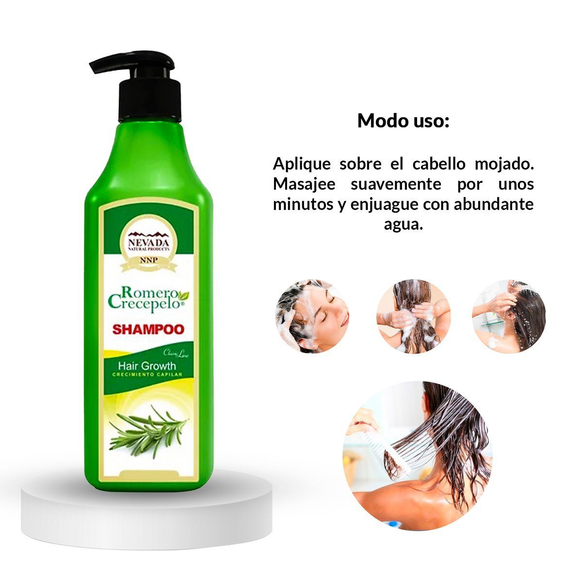 GENERICO - 3 Shampoo Romero Crecepelo 320 ml