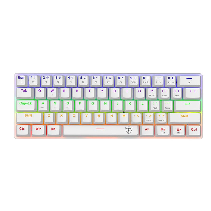 T-DAGGER - Teclado T-Dagger T-TGK321W Arena Rainbow blanco
