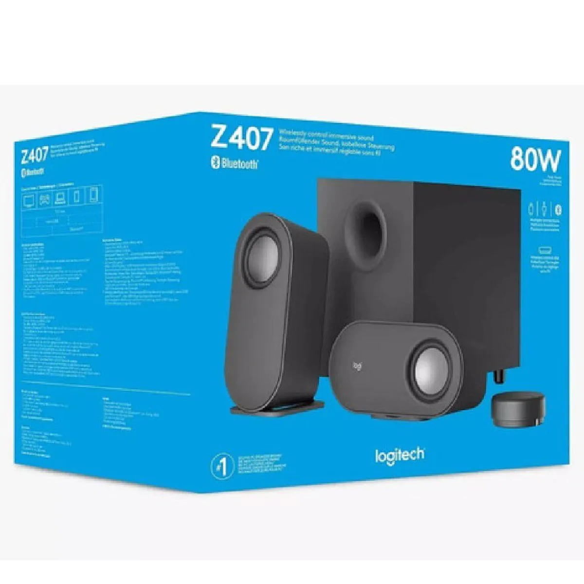 Parlantes Logitech Z407 USB Bluetooth cSub Woofer, marca LOGITECH - Foto Principal