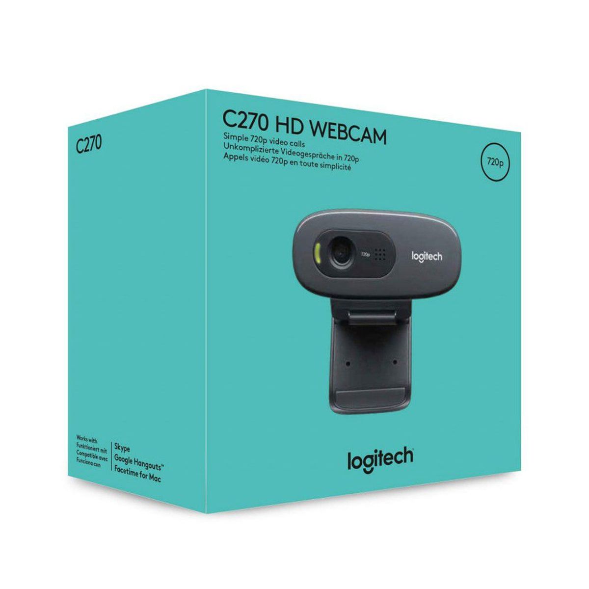 LOGITECH - Webcam Logitech C270  720P  USB Plug and Play