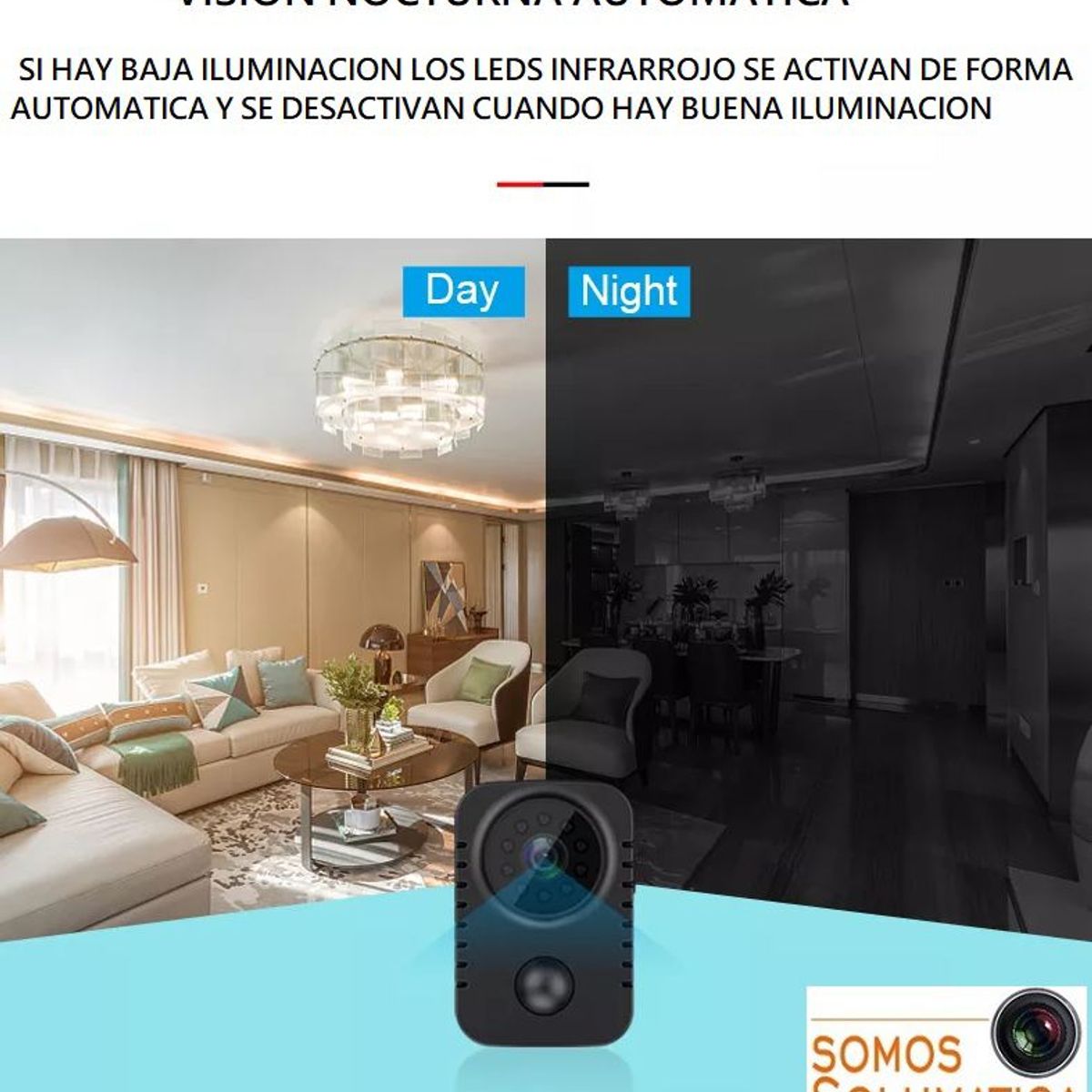 GENERICO - Camara Espia FullHD - 48 Horas Vision Nocturna - Solumatica