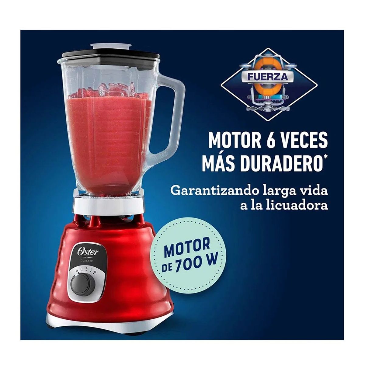 OSTER - Licuadora Oster BLST4126R Nuevo 3 velocidades 700W