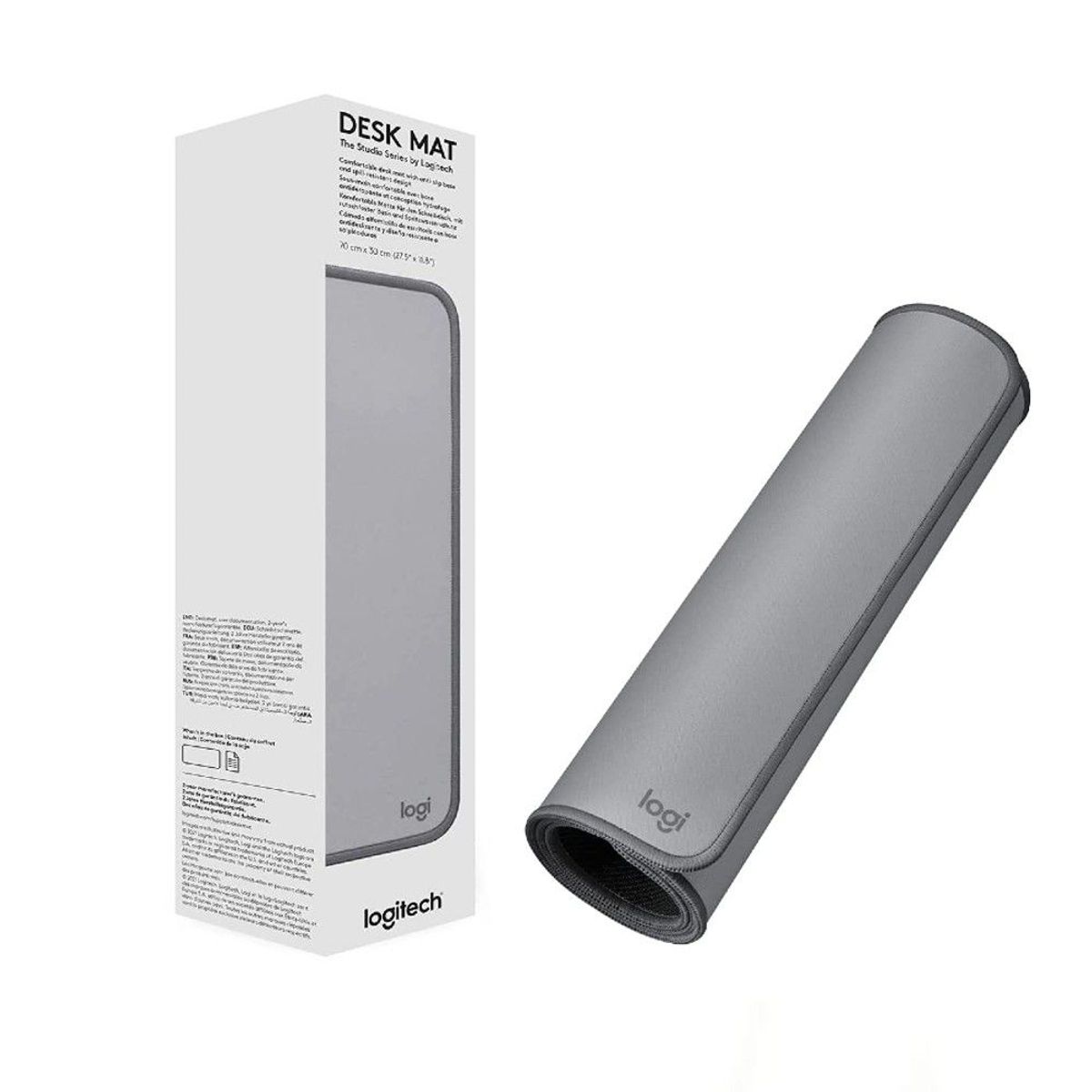 LOGITECH - Mousepad DESK MAT Antisalpicaduras Resistente Gris