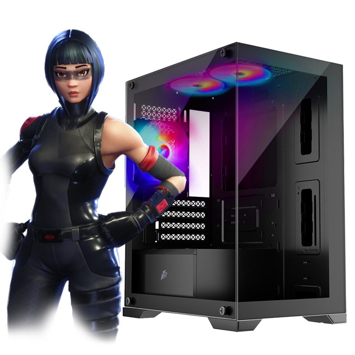 AMD - Computadora PC GAMER RYZEN 5 5600GT RAM 8GB SSD 512GB Monitor 24" FULL HD