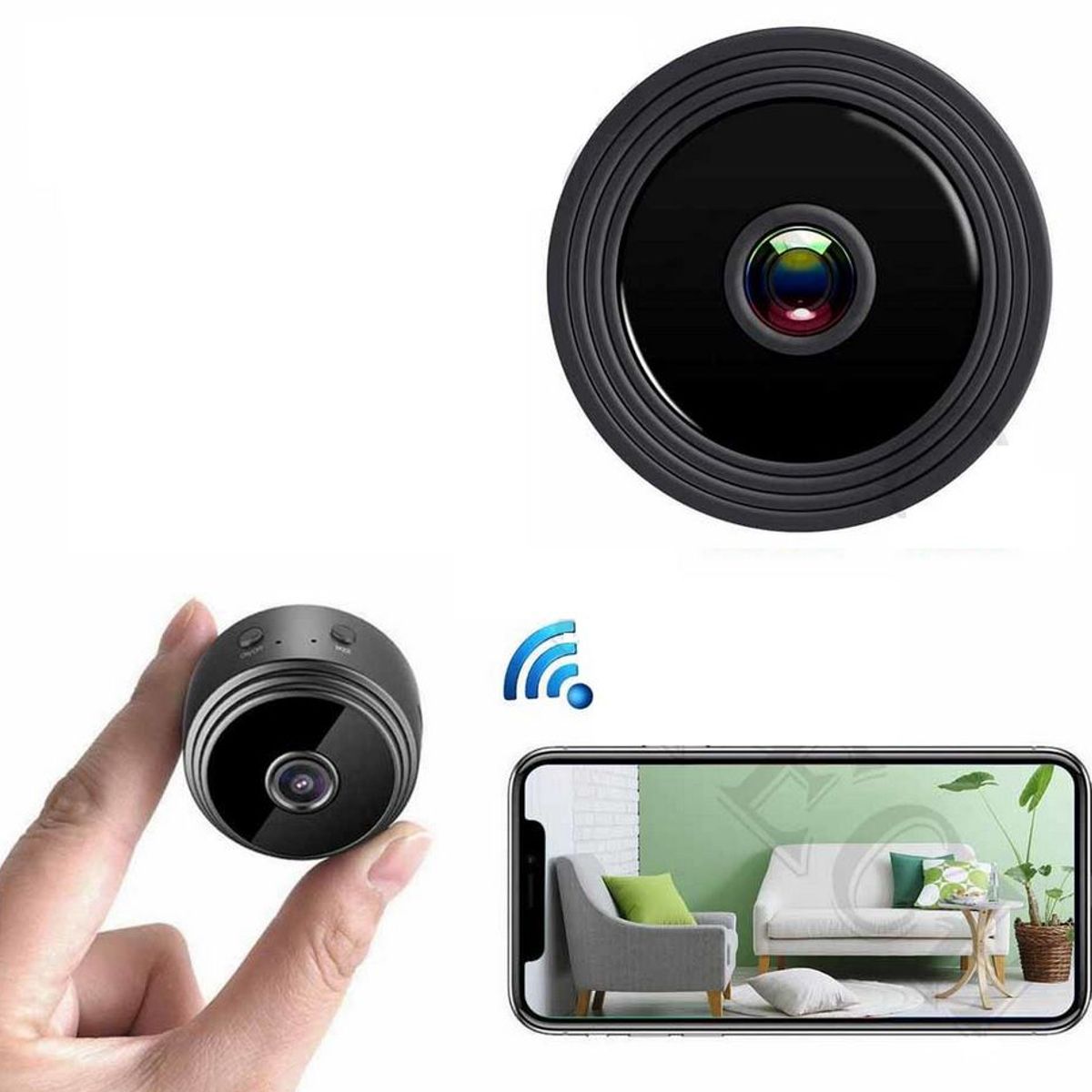 GENERICO - Camara Espia Wifi Full-HD - A9 Solumatica - Vision Nocturna