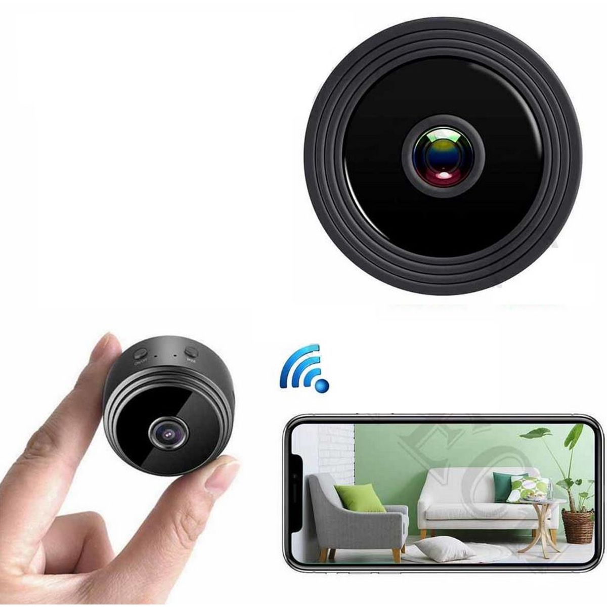 GENERICO - Camara Espia Wifi Full-HD - A9 Solumatica - Vision Nocturna