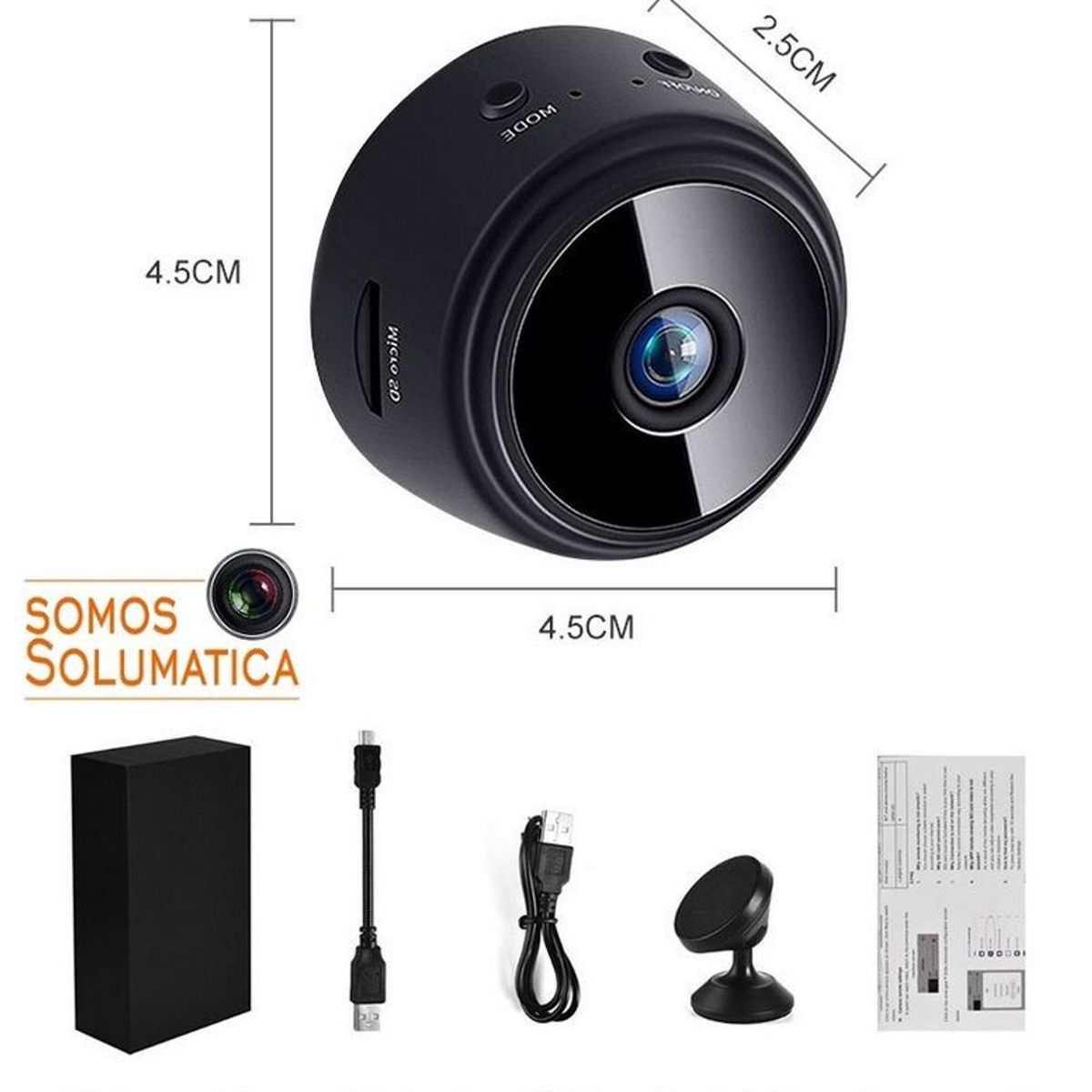 GENERICO - Camara Espia Wifi Full-HD - A9 Solumatica - Vision Nocturna