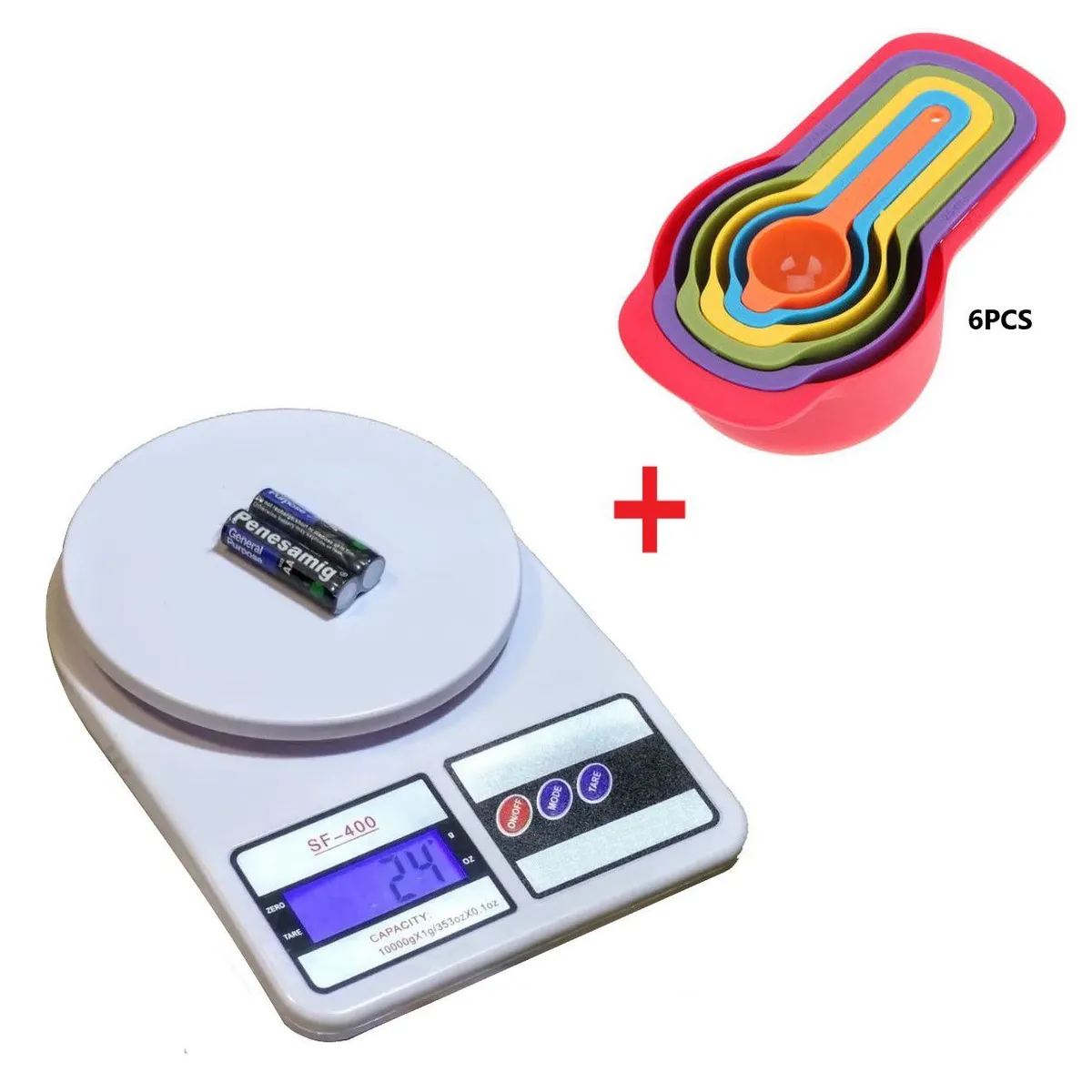 GENERICO - Balanza De Cocina Digital  Set De 6pcs De Cuchara Medidora