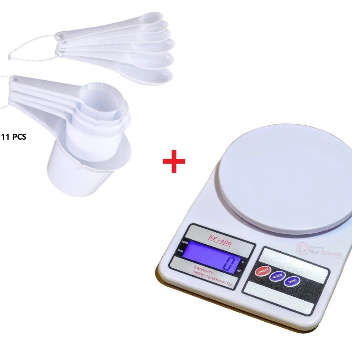 GENERICO - Balanza De Cocina Digital  Set 11pcs De Cucharas Medidoras