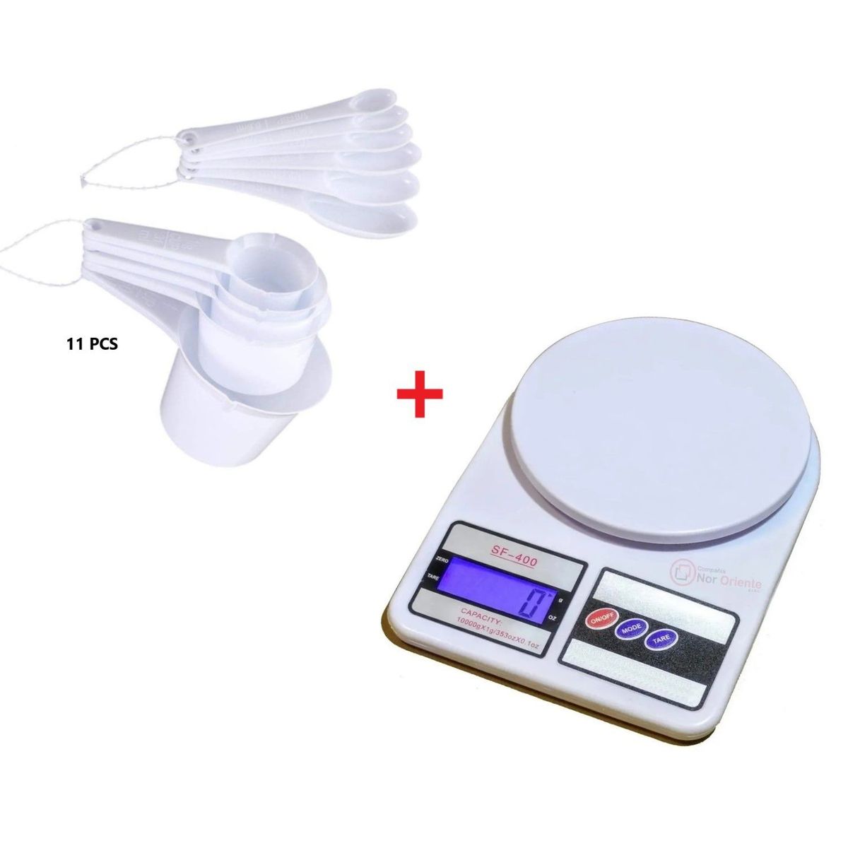 GENERICO - Balanza De Cocina Digital  Set 11pcs De Cucharas Medidoras