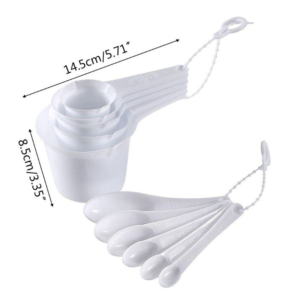 GENERICO - Balanza De Cocina Digital  Set 11pcs De Cucharas Medidoras