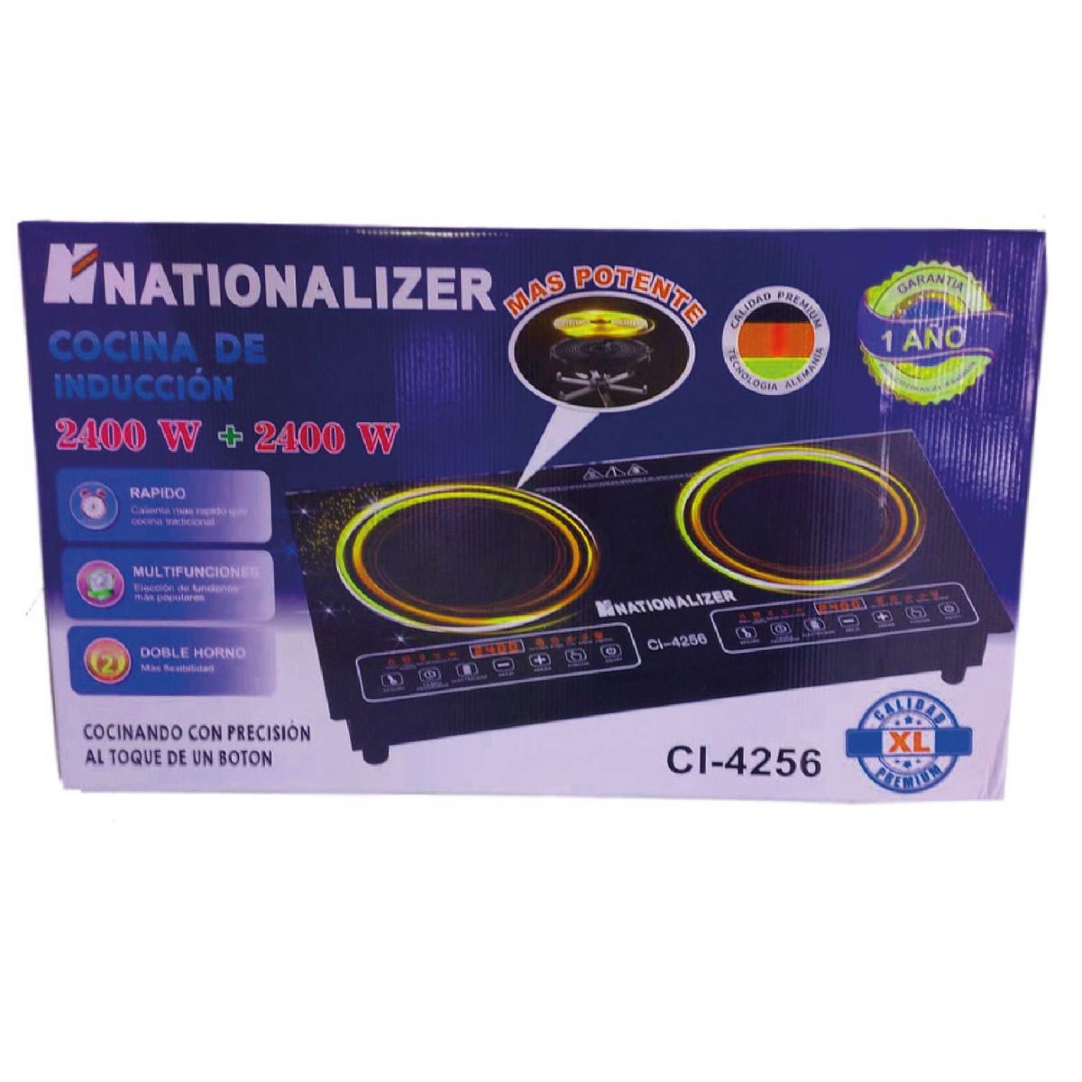 GENERICO - Cocina De Inducción 2 horillas NATIONALIZER 2400W CI-4256