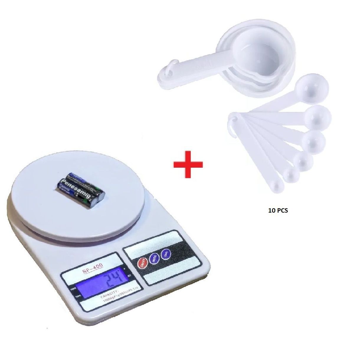 GENERICO - Balanza De Cocina Digital  Set De Cucharas Medidoras 10pcs