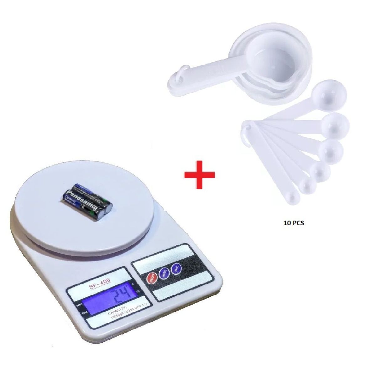 GENERICO - Balanza De Cocina Digital  Set De Cucharas Medidoras 10pcs