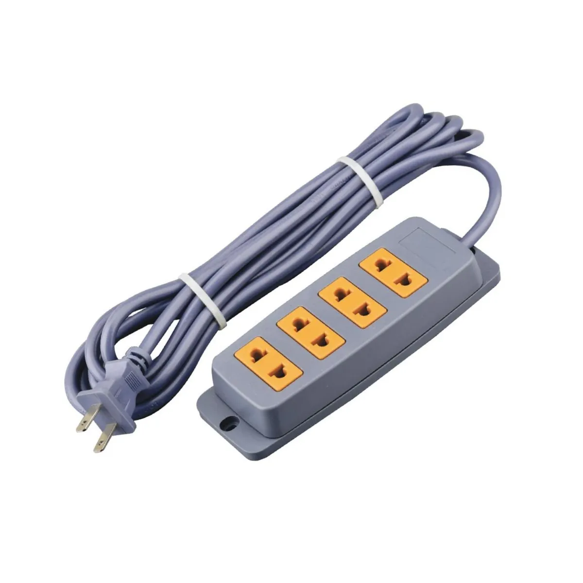 HOME LIGHT - Extensión eléctrica vulcanizado 5 Metros 4 Tomas Home Light Gris