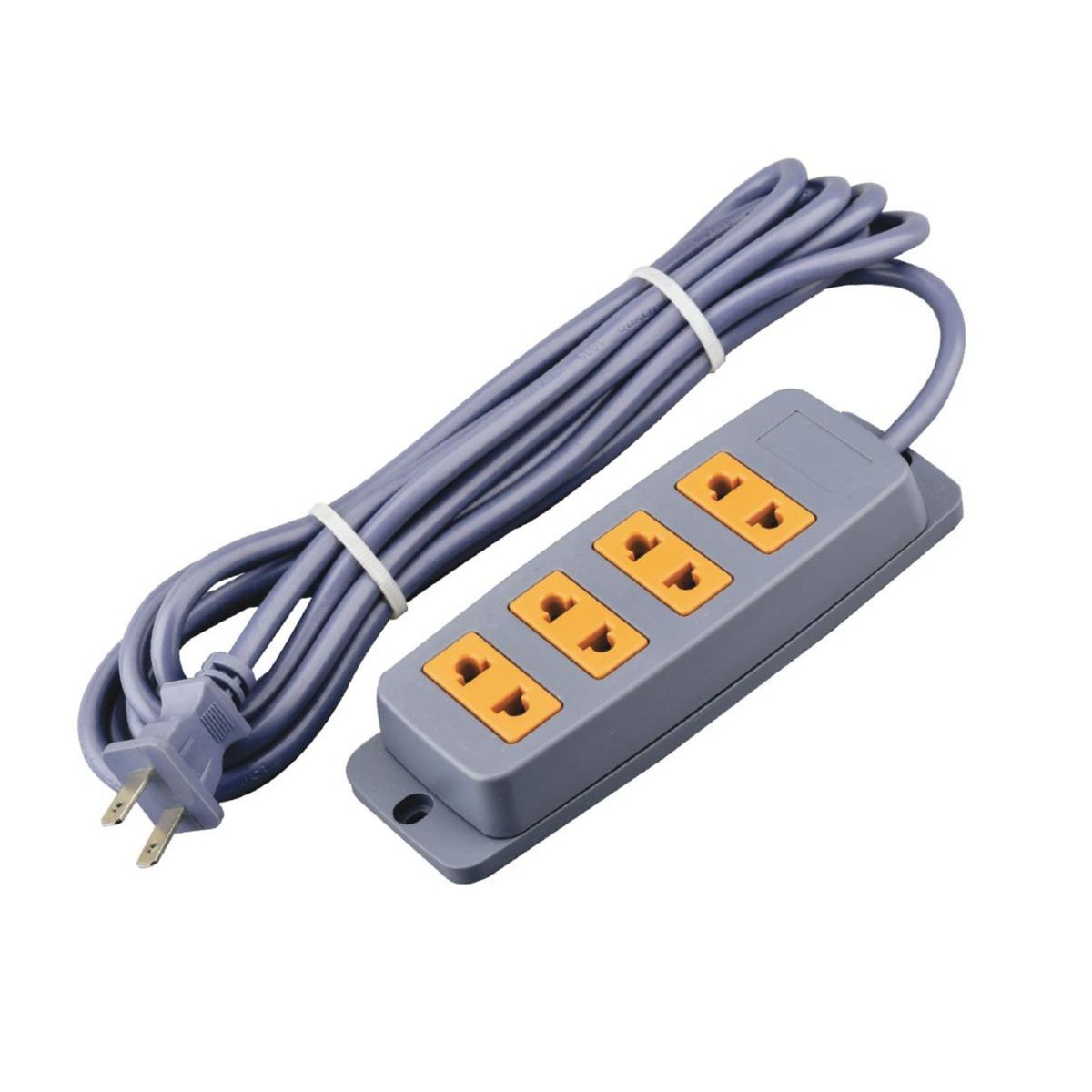 HOME LIGHT - Extensión eléctrica vulcanizado 3 Metros 4 Tomas Home Light Gris