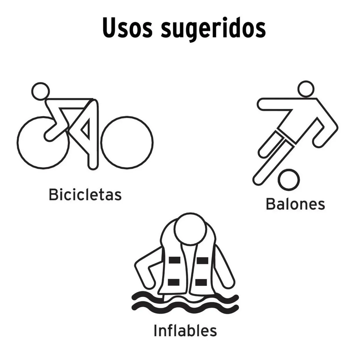 TRUPER - Inflador Portatil para Bicicleta Pelota 60 PSI Truper