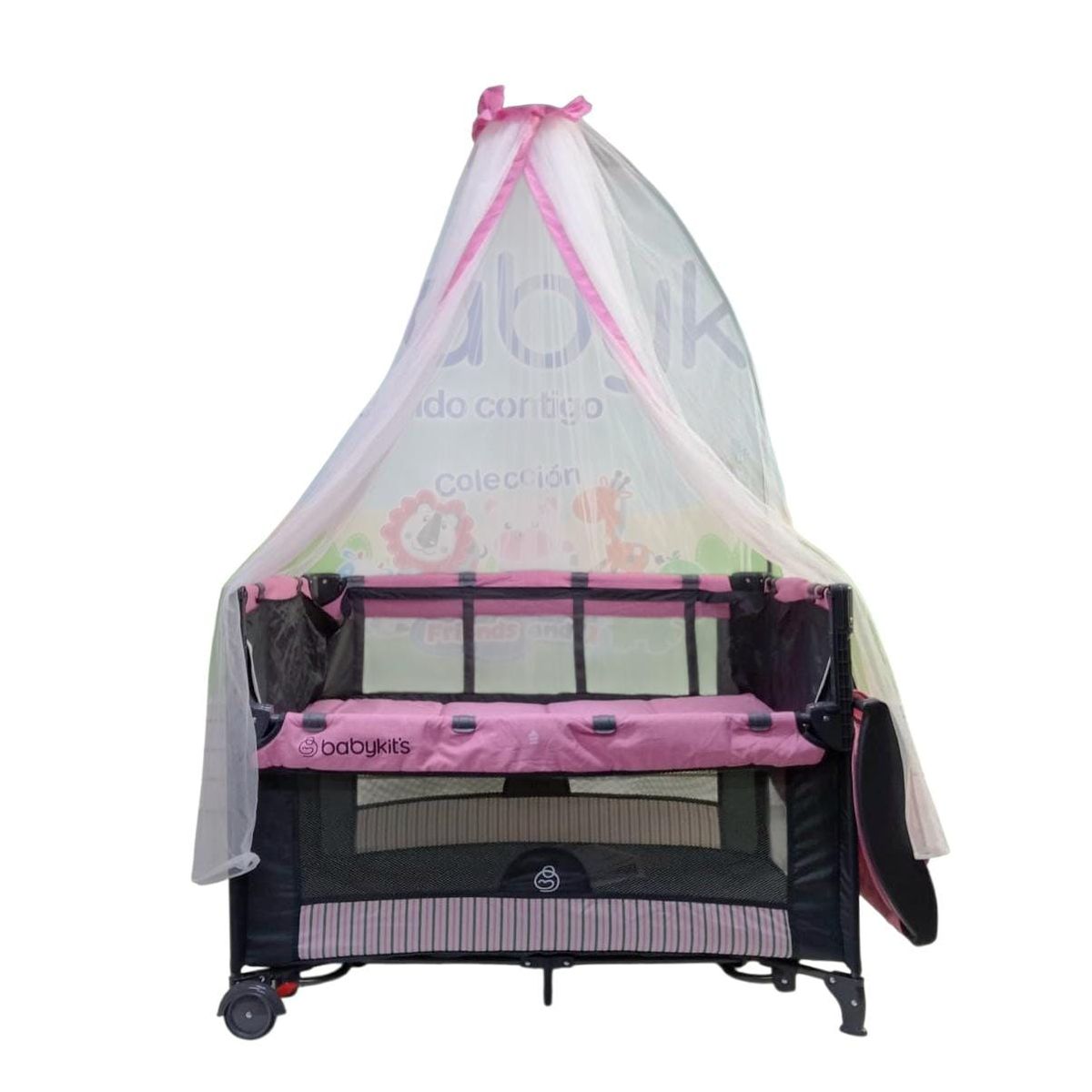 BABY KITS - Cuna para Bebe Mecedor  Funcion Colecho Rosado