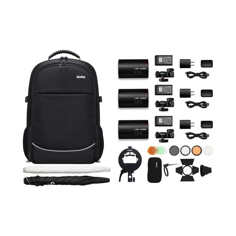 GODOX - Godox AD100pro pocket Flash kit de 3 luces.