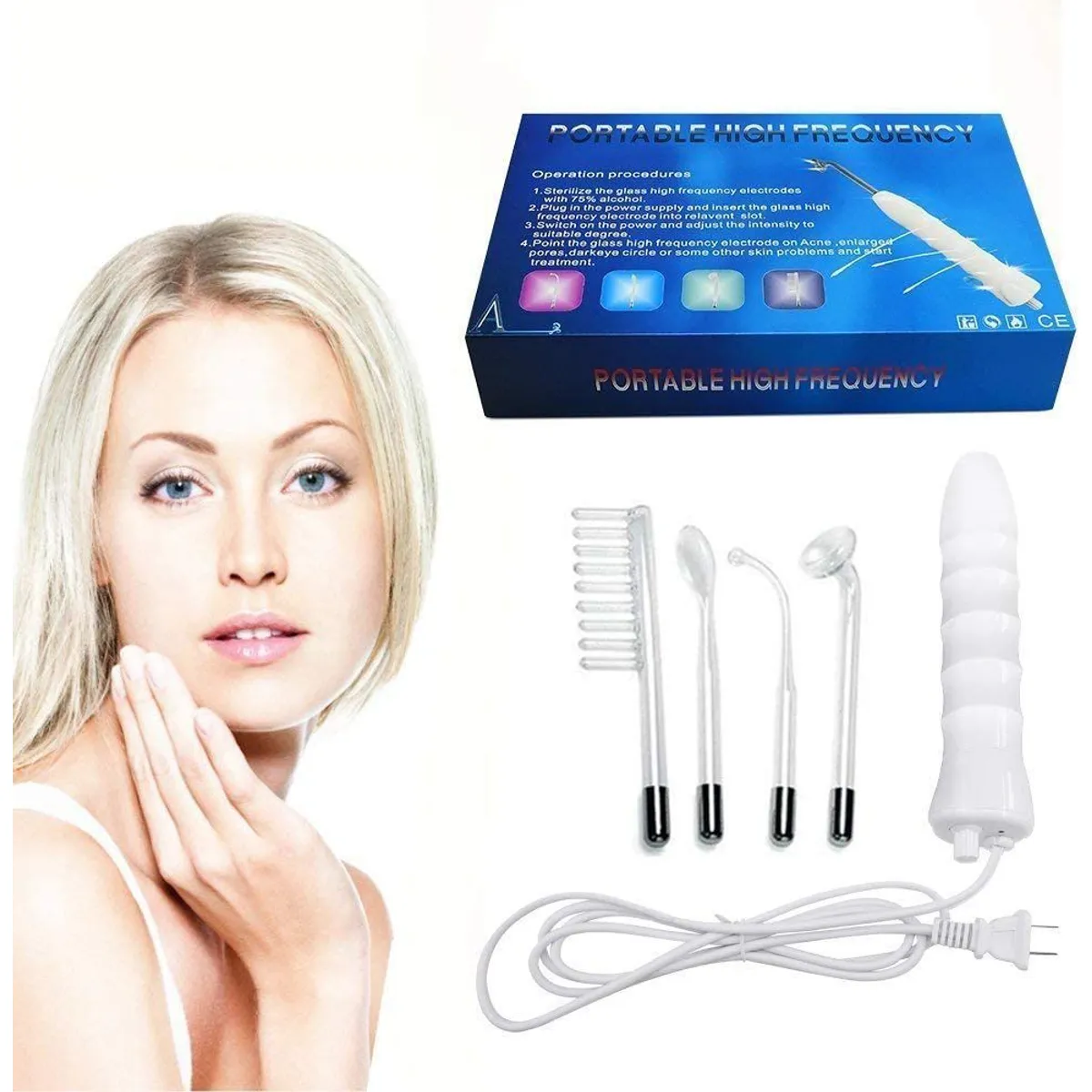 PERUMASSAGE - Dispositivo portátil de alta frecuencia Antiedad varita Fascial