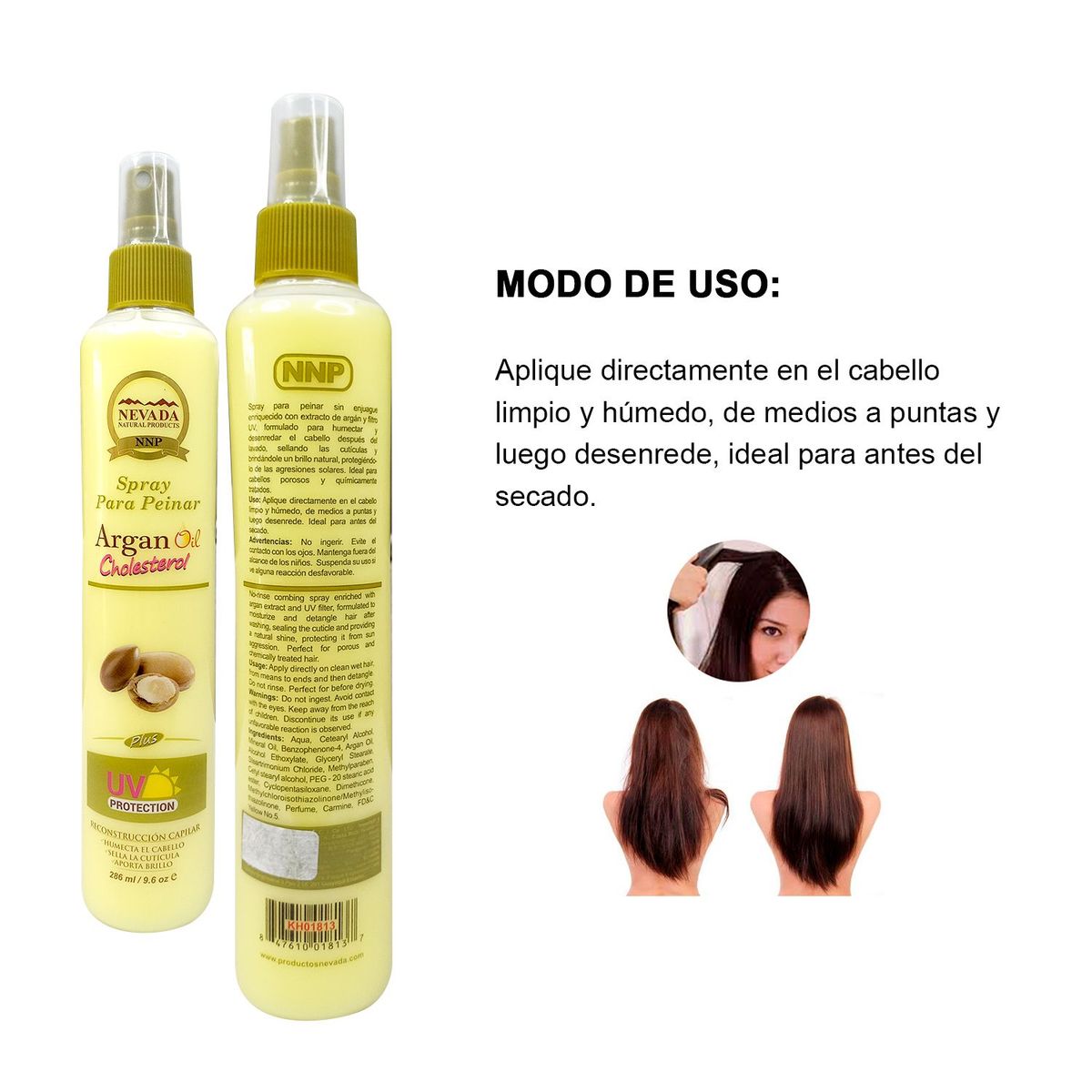 GENERICO - Spray  Para Peinar - Argan Cholesterol 286 ML.