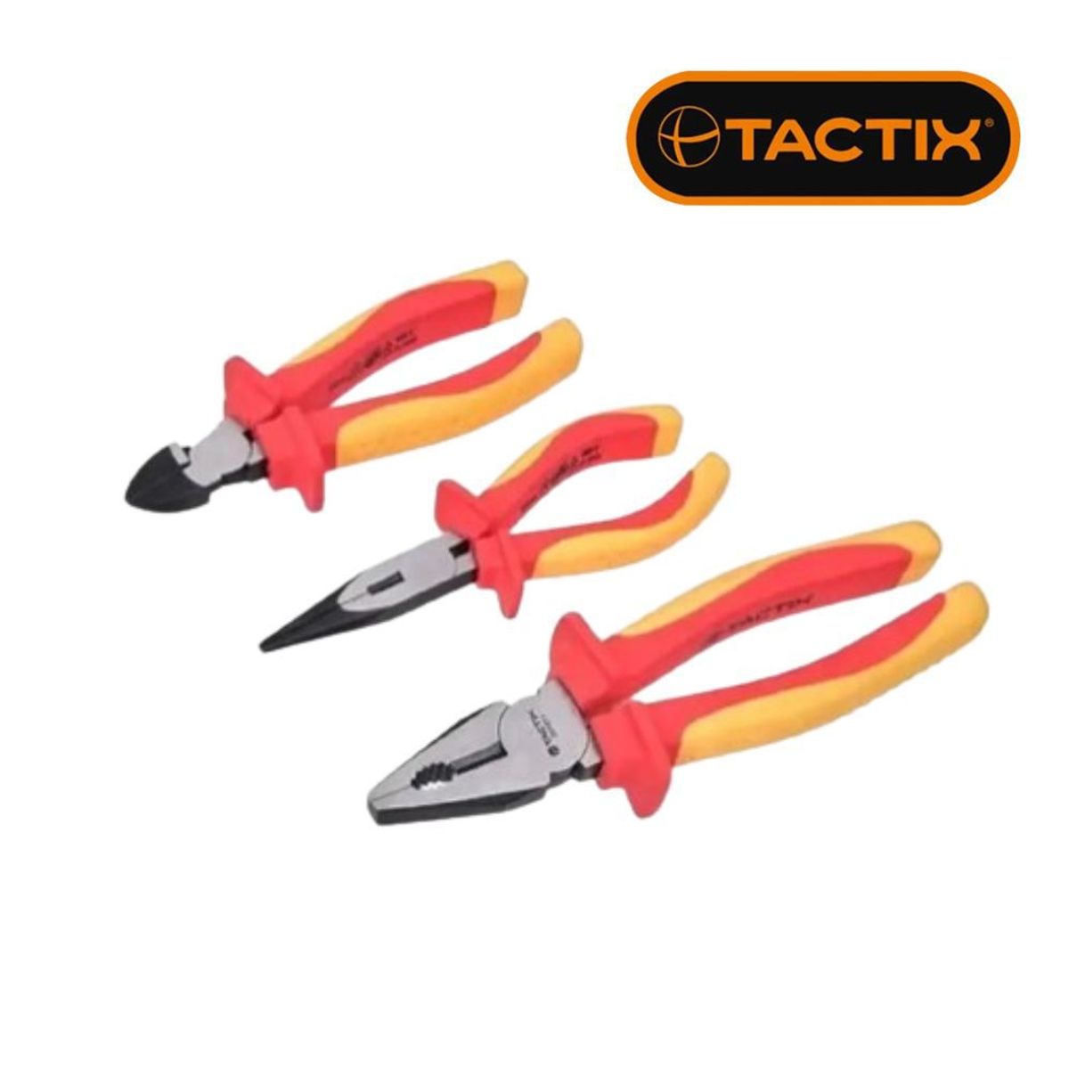 TACTIX - Juego de 3pc Alicates Dielectricos VDE Tactix