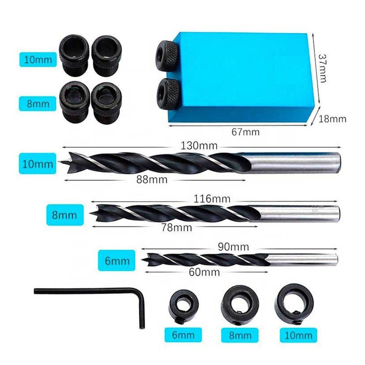 GENERICO - PLANTILLA De Bolsillo Tipo Kreg  y Prensa en C de 11 pulgadas