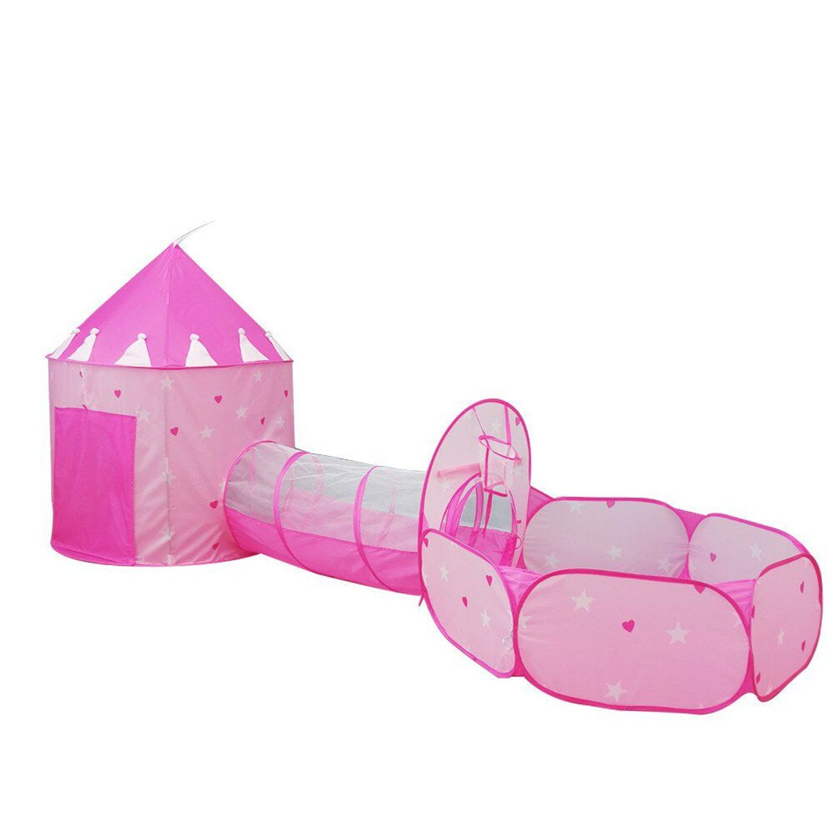 GENERICO - CASTILLO DE TELA 3 EN 1 CORAZONES