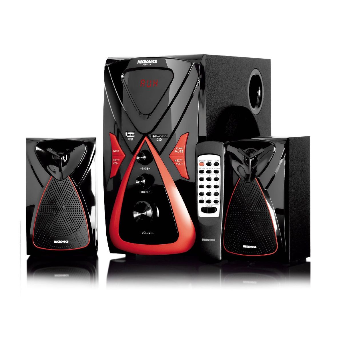 MICRONICS - Parlante 2.1 Micronics Absolut MIC S7511BT  BT,USB,SD,FM