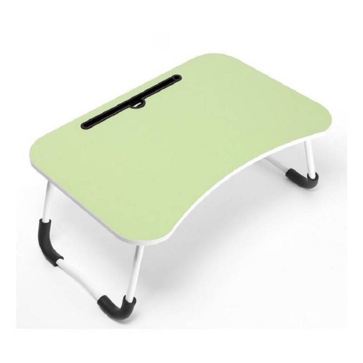 GENERICO - Mesa plegable portátil para Laptop con Ranura y Posavasos Verde