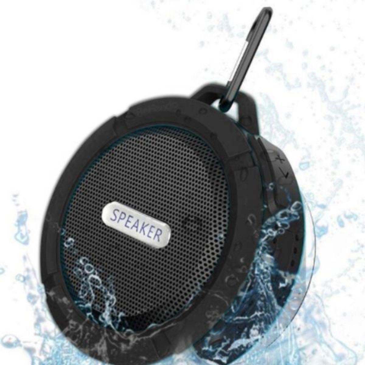 GENERICO - Parlante Portátil Bluetooth Manos Libres Micrófono Ducha - Negro