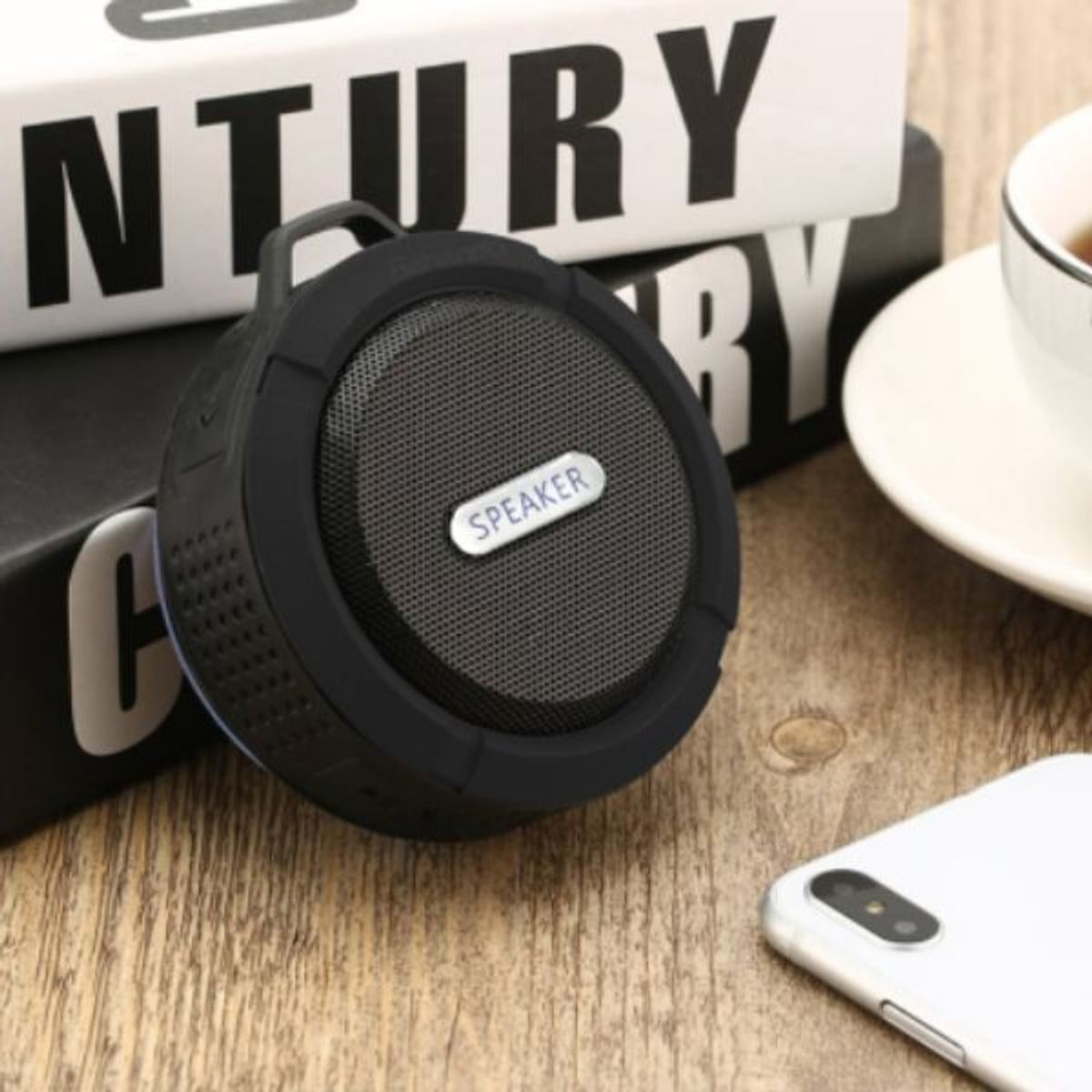GENERICO - Parlante Portátil Bluetooth Manos Libres Micrófono Ducha - Negro