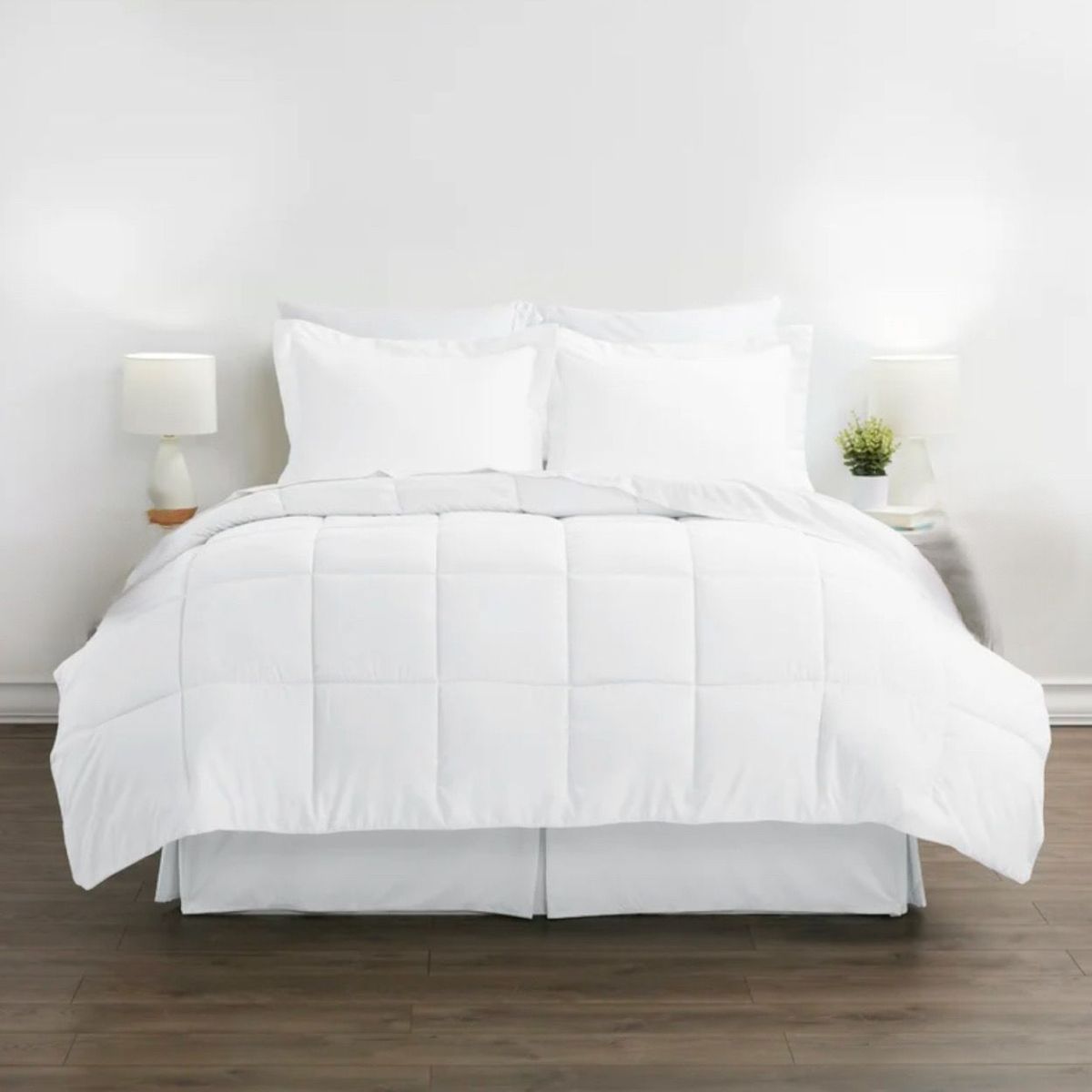 ISATEX HOME - Cubrecama Queen Monocromo Premium De Algodón Pima Blanco