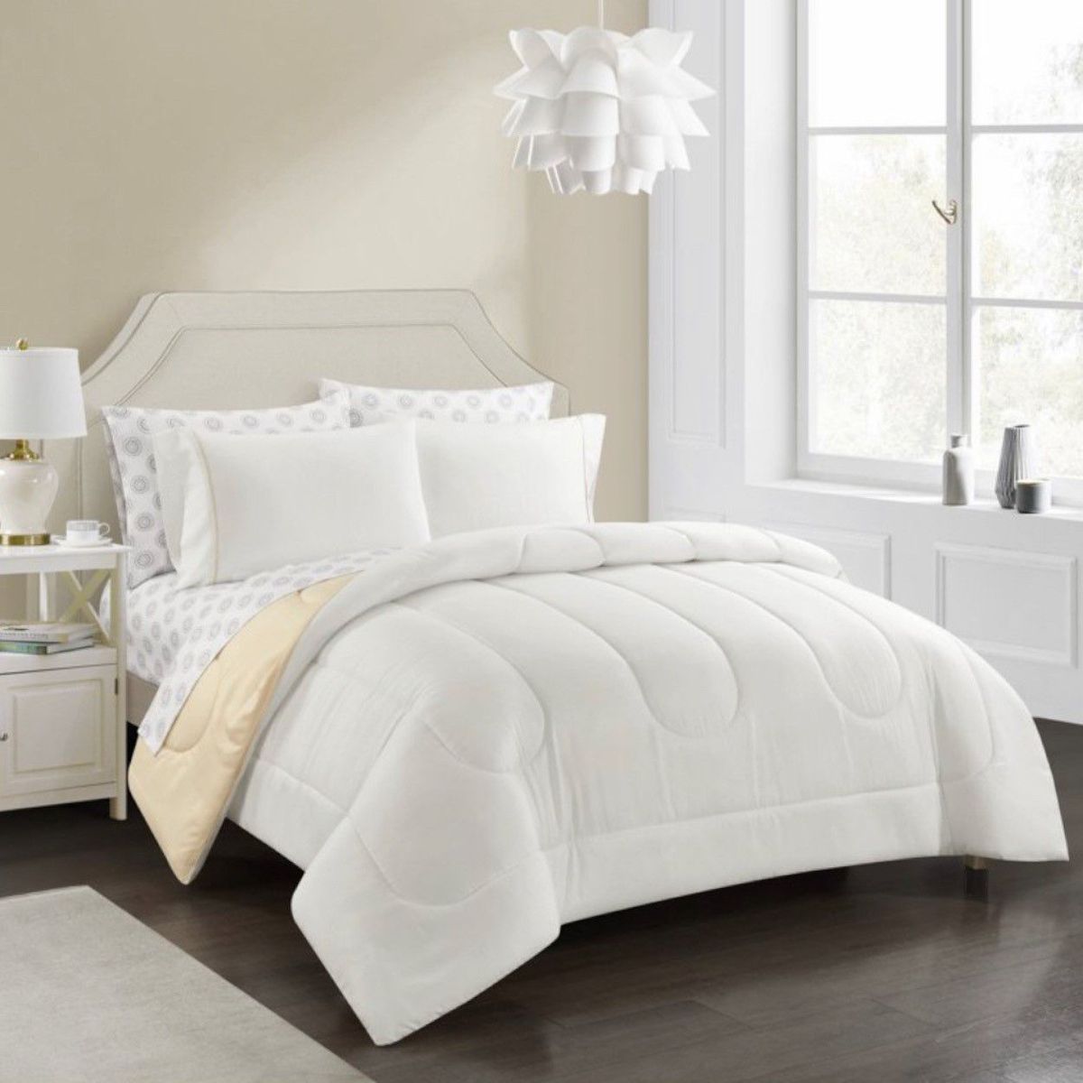 ISATEX HOME - Cubrecama 2 Plazas Canon Reversible De Algodón Pima Blanco