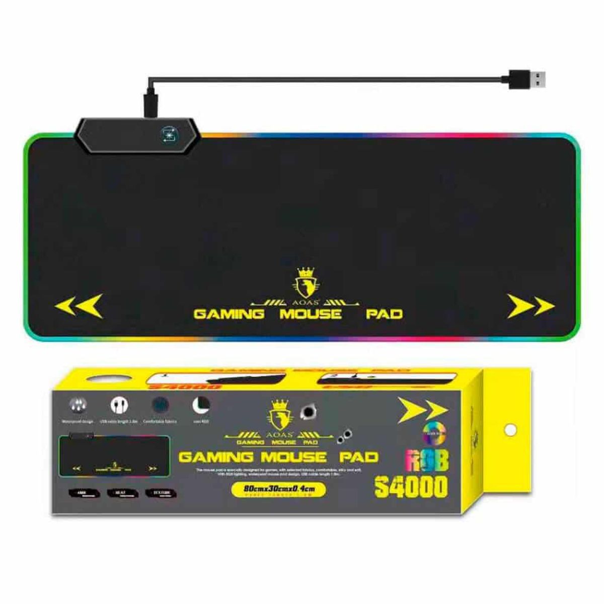 ITELSISTEM - Pad Mouse Rgb XL Extended Itelsistem 80 x 30 cm usb Gamer