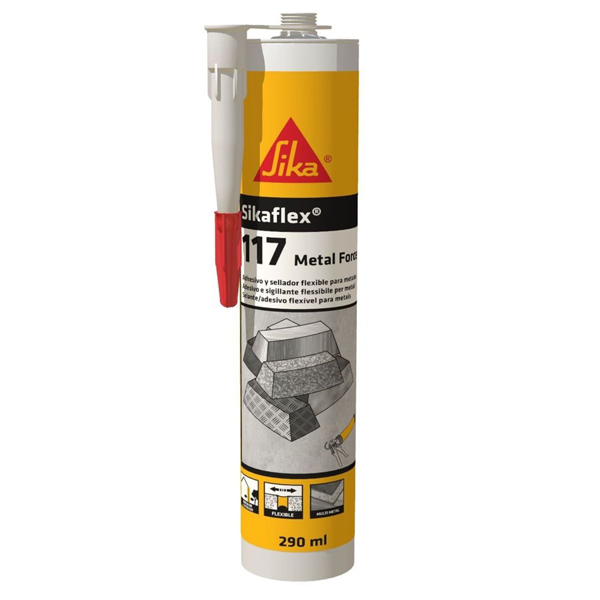 SIKA - Adhesivo para metales Sikaflex-117 Metal Force x 290 ml