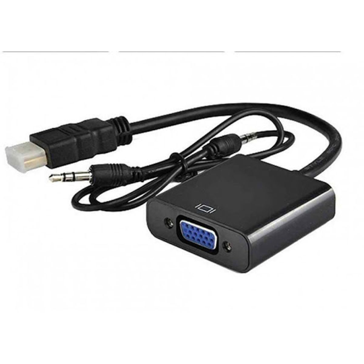 GENERICO - Adaptador Conversor Convertidor Hdmi A Vga Audio Aux Video
