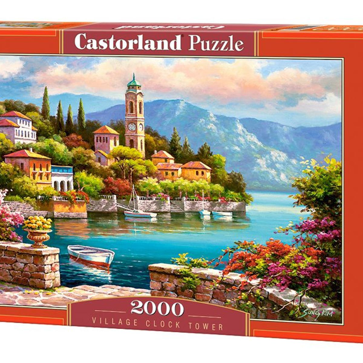 GENERICO - Rompecabezas Village Clock Tower 2000 Piezas - Castorland