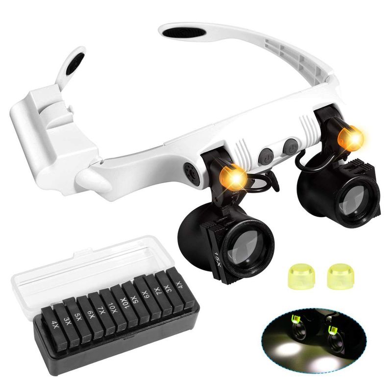 GENERICO - Lupa De Cabeza Con Luz Led Medidas Intercambiables