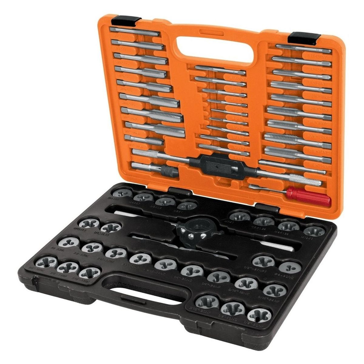 TRUPER - Juego de 60 piezas de machuelos y tarrajas, Truper