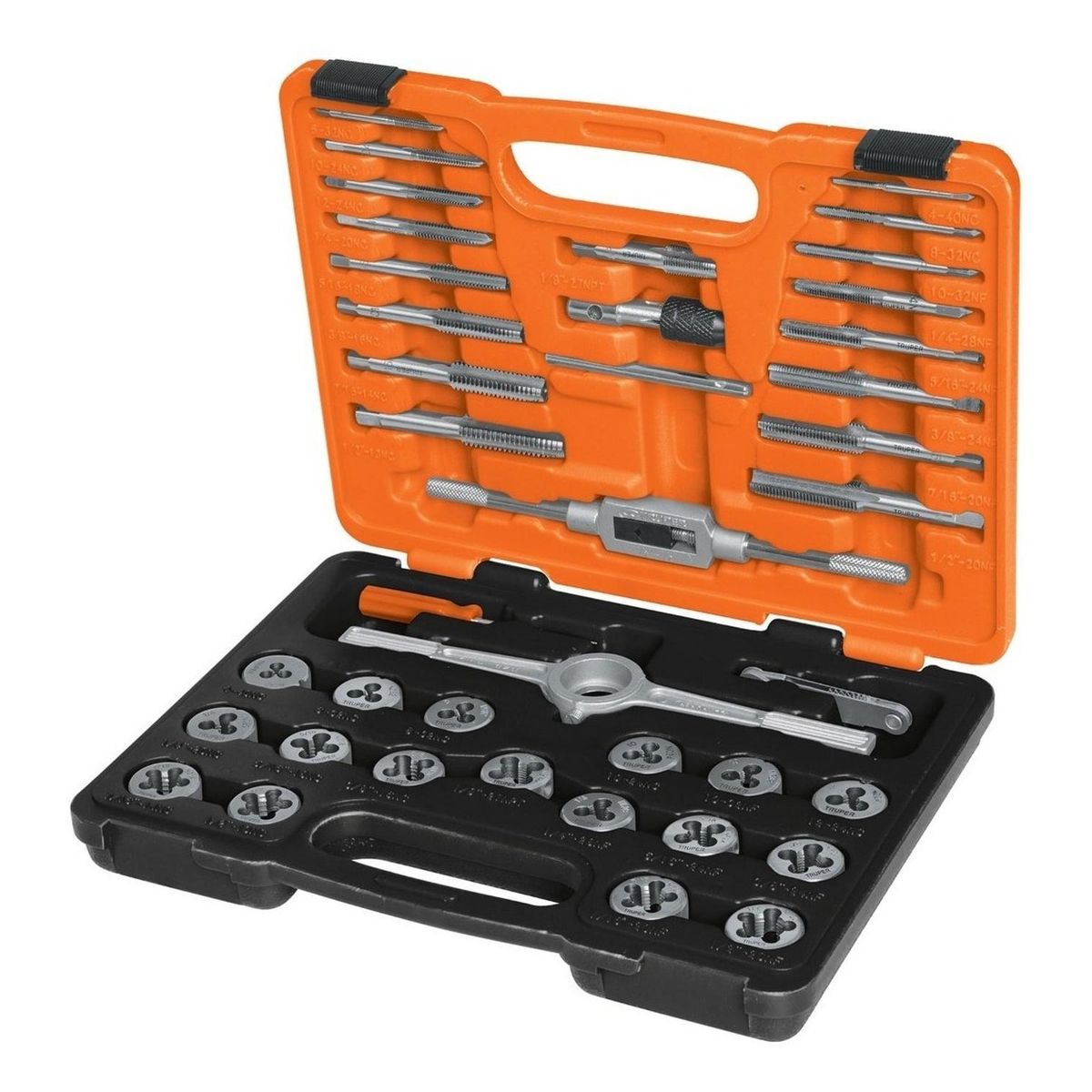 TRUPER - Juego de 40 piezas de machuelos y tarrajas Truper